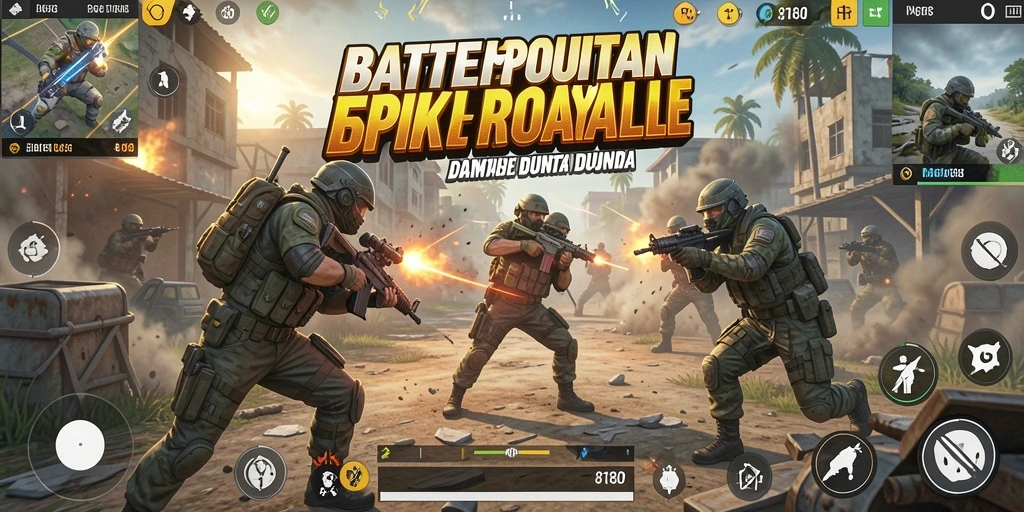 Tampilan gameplay Battle Royale yang mendebarkan dari 8180.