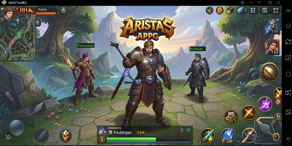 Tampilan seru dari gameplay ARPG di ARISTA88.