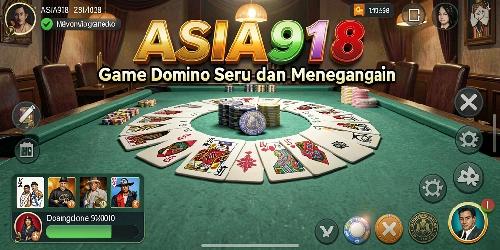 Gameplay ASIA918 yang seru dalam permainan Domino.