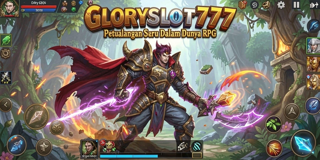 Tampilan gameplay mendetail dalam dunia RPG GLORYSLOT777.