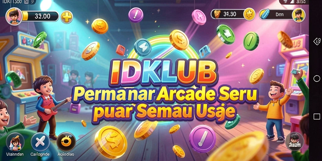 Tampilan gameplay seru dari IDKLUB yang penuh warna.
