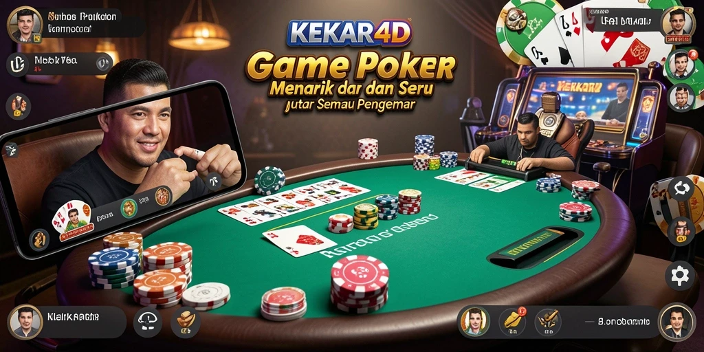 Screenshot gameplay KEKAR4D menunjukkan momen seru bermain Poker.