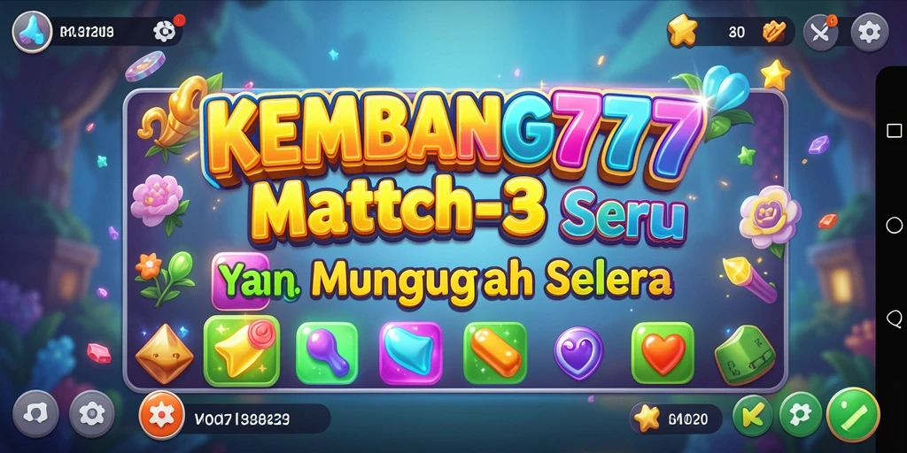 Screenshot KEMBANG777 menampilkan aksi mencocokkan elemen yang seru.