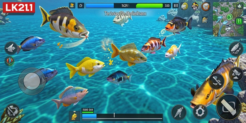 Gameplay seru LK21 dengan berbagai ikan yang menunggu untuk ditangkap.