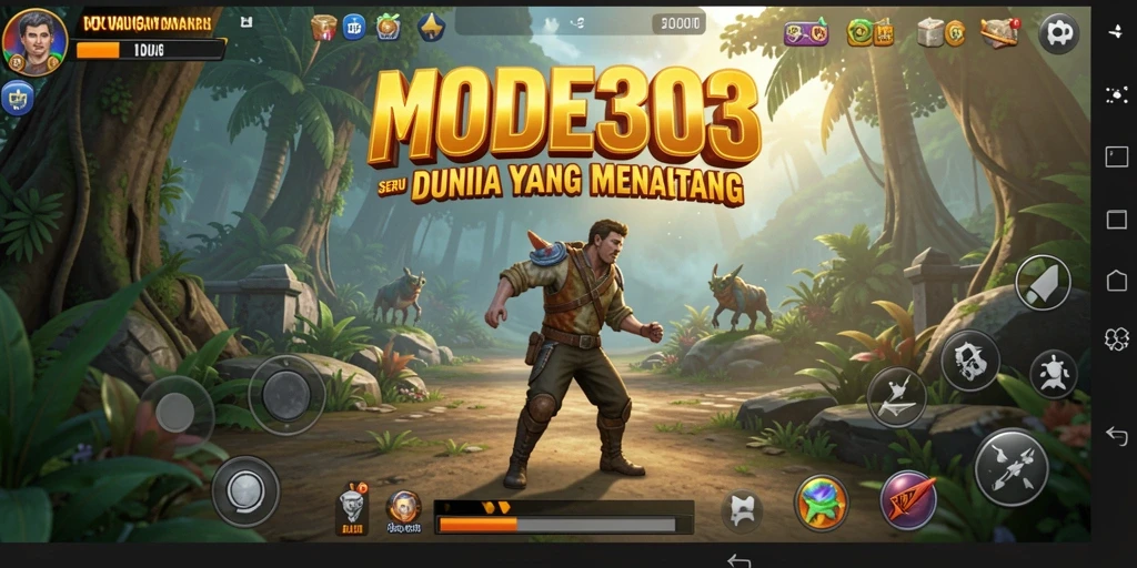 Tampilan gameplay seru di MODE303 yang penuh petualangan.