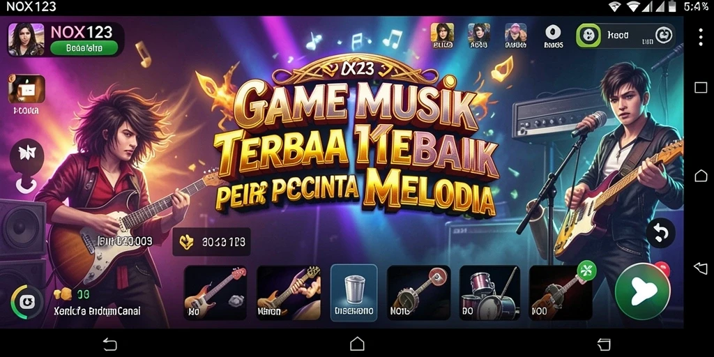 Tampilan gameplay NOX123 yang menarik dan penuh warna.