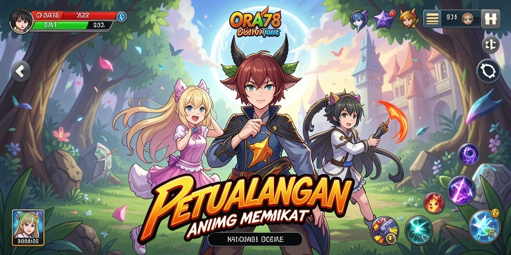 Screenshot gameplay ORA78 dengan karakter anime yang menakjubkan.
