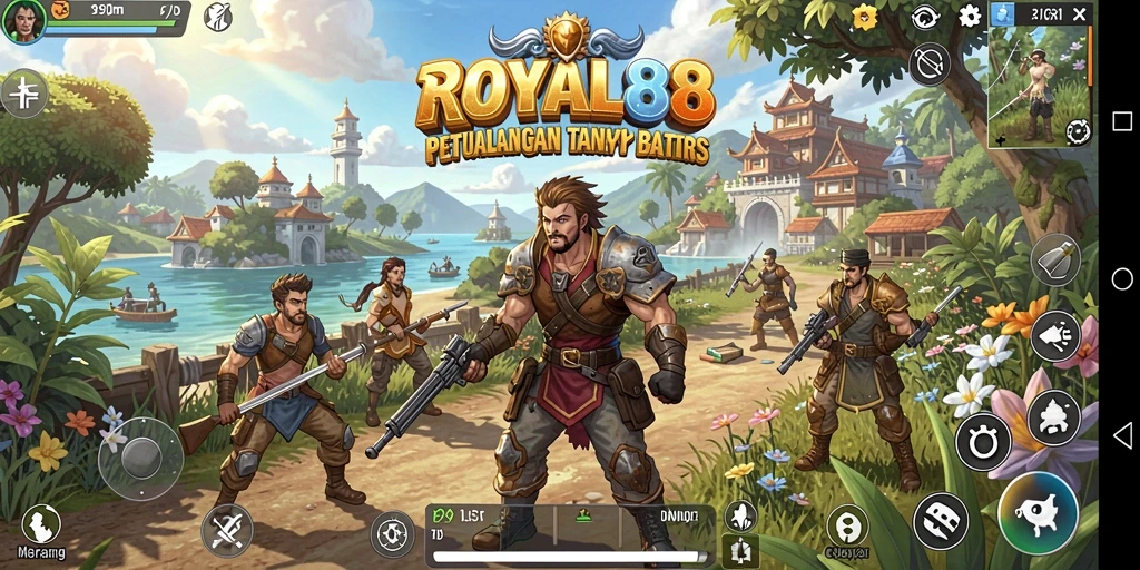 Tangkapan layar epic dari gameplay Open World ROYAL88