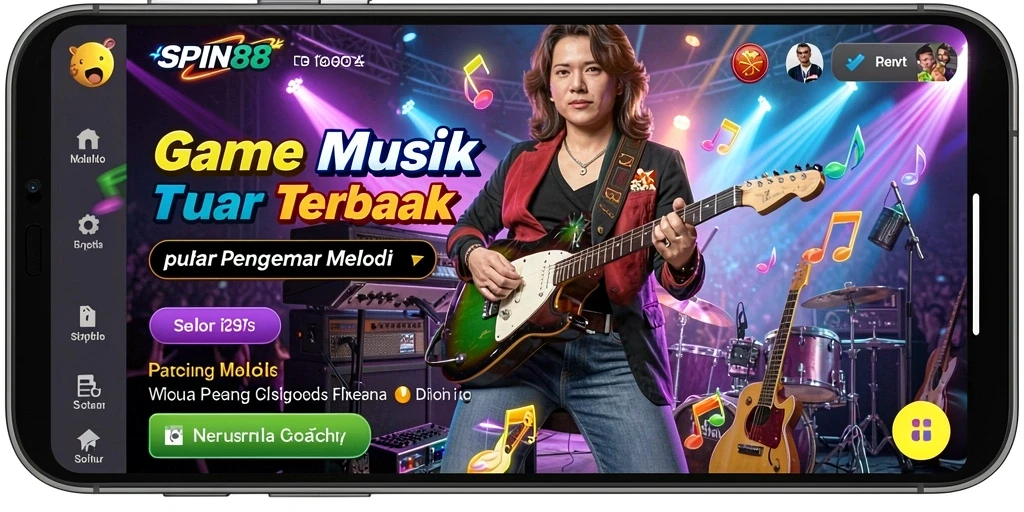 Screenshot gameplay SPIN88 menampilkan tantangan musik yang seru.