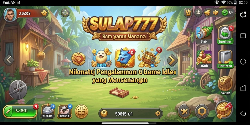 Tampilan gameplay SULAP777 yang menarik dan penuh warna di dunia sulap.