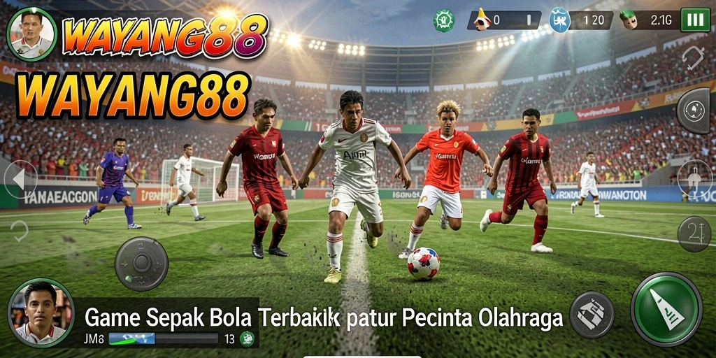 Gameplay WAYANG88 menampilkan pertandingan sepak bola yang seru dan kompetitif.