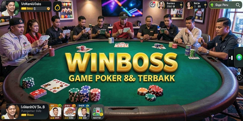 Tampilan gameplay seru di WINBOSS dengan suasana Poker yang menegangkan.