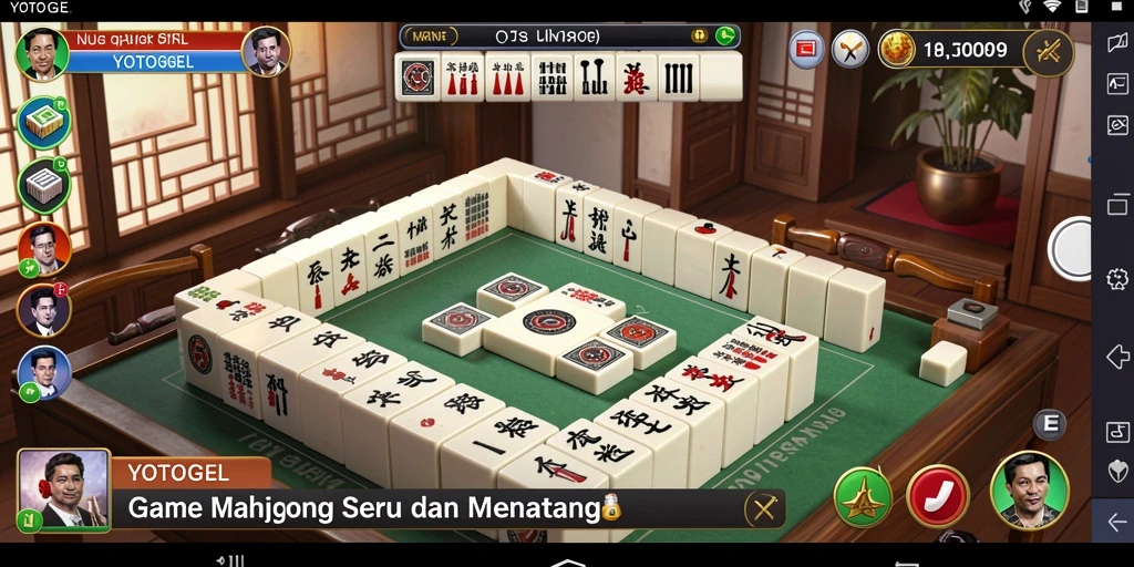 Tampilan gameplay Mahjong yang seru di YOTOGEL.